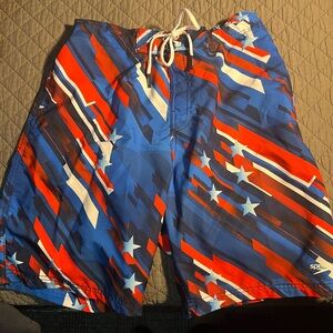 Men’s Speedo swim trunks.